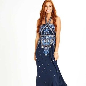 Alter’d state embroidered blue maxi dress.